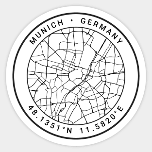 Munich Map Sticker